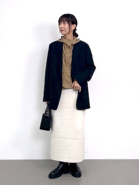 「アイテム（テーラードジャケット）」を使った、AMIさん（レディース・159cm）の秋コーディネート