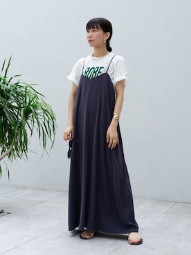 「アイテム（チョーカー）」を使った、AMIさん（レディース・159cm）の夏コーディネート