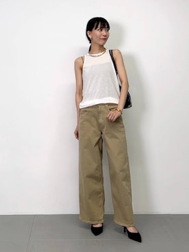 「アイテム（バングル/リストバンド）」を使った、AMIさん（レディース・159cm）の夏コーディネート