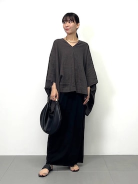 「アイテム（チョーカー）」を使った、AMIさん（レディース・159cm）の春コーディネート