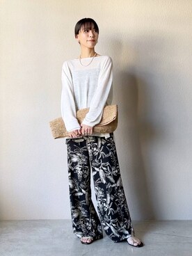 「MADE IN MADA（メイドインマダ）のアイテム」を使った、AMIさん（レディース・159cm）の春コーディネート