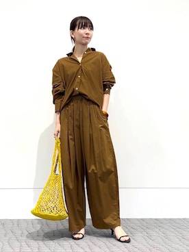 「アイテム（スリッポン）」を使った、AMIさん（レディース・159cm）の春コーディネート