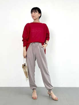 「アイテム（スリッポン）」を使った、AMIさん（レディース・159cm）の春コーディネート