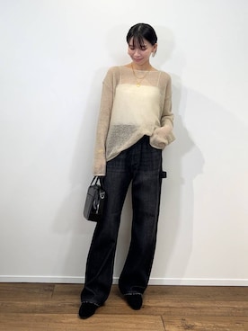 「BARNYARDSTORM（バンヤードストーム）のアイテム（デニムパンツ）」を使った、AMIさん（レディース・159cm）の夏コーディネート