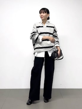 「BARNYARDSTORM（バンヤードストーム）のアイテム（デニムパンツ）」を使った、AMIさん（レディース・159cm）の冬コーディネート