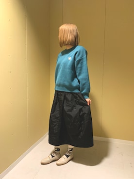 「HIMIKO（ヒミコ）のアイテム（ローファー）」を使った、HIMIKO　髙島屋京都店さん（レディース・162cm）の冬コーディネート