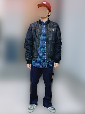 「アイテム（パンツ）」を使った、taichimachimaさん（メンズ・168cm）の秋コーディネート