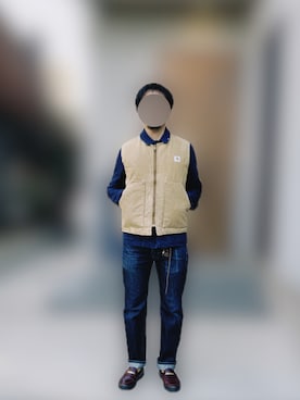 「DENHAM（デンハム）のアイテム」を使った、taichimachimaさん（メンズ・168cm）の冬コーディネート