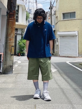 「アイテム（ポロシャツ）」を使った、maaashiiiiiiさん（メンズ・167cm）の夏コーディネート