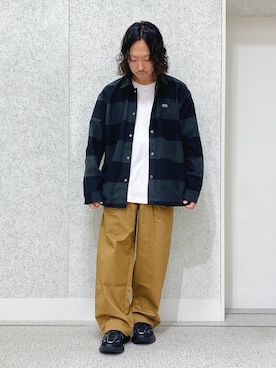 「アイテム（チノパンツ）」を使った、maaashiiiiiiさん（メンズ・167cm）の秋コーディネート