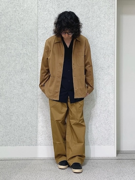「アイテム（カバーオール）」を使った、maaashiiiiiiさん（メンズ・167cm）の秋コーディネート
