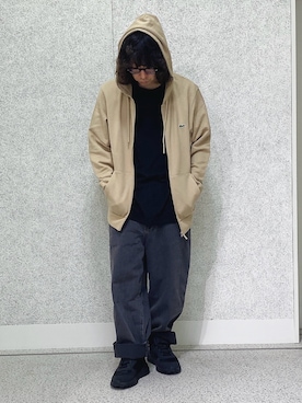 「LACOSTE（ラコステ）のメンズ ELITE ACTV EVO 225 3 SMA（スニーカー）」を使った、maaashiiiiiiさん（メンズ・167cm）の秋コーディネート