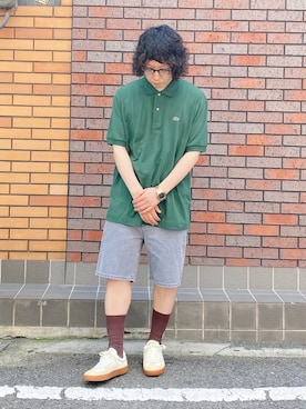 「デニムショートパンツ」｜maaashiiiiiiさん（メンズ・167cm）の夏コーディネート