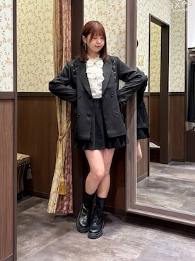 「アイテム（ベスト）」を使った、白あんさん（レディース・162cm）の秋コーディネート