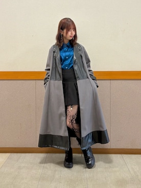 「アイテム（ダッフルコート）」を使った、白あんさん（レディース・162cm）の秋コーディネート