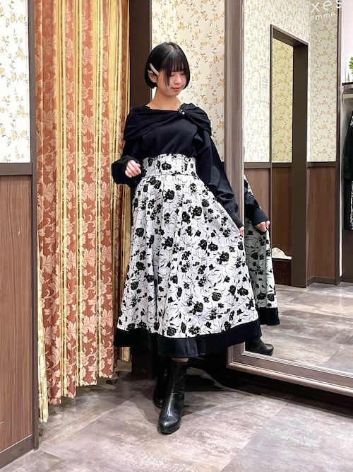 セール】レース切替ショートブルゾン（ブルゾン）｜axes femme