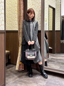 「アイテム（手袋）」を使った、白あんさん（レディース・162cm）の秋コーディネート