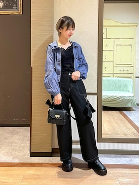 「甘辛mix」｜「アイテム（ブルゾン）」を使った、白あんさん（レディース・161cm）の夏コーディネート