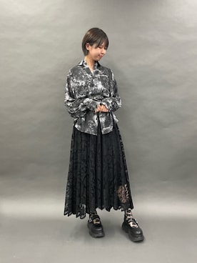 「AXES-X（アクシーズエックス）のアイテム（トップス）」を使った、白あんさん（レディース・161cm）の秋コーディネート