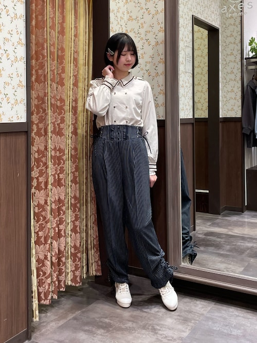 セール】ハイウエストストライプパンツ（その他パンツ）｜axes