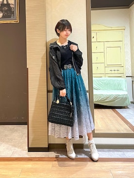「axes femme（アクシーズファム）のアイテム（ブルゾン）」を使った、白あんさん（レディース・161cm）の秋コーディネート