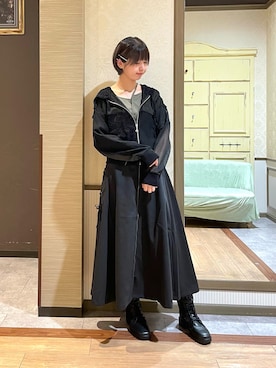 「axes femme（アクシーズファム）のアイテム（パーカー）」を使った、白あんさん（レディース・161cm）の秋コーディネート