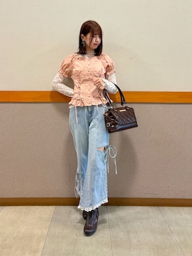 「アイテム（ベスト）」を使った、白あんさん（レディース・162cm）の秋コーディネート