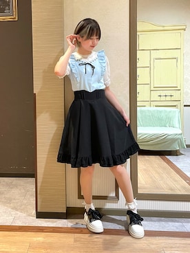 「axes femme（アクシーズファム）のアイテム（レッグウェア）」を使った、白あんさん（レディース・161cm）の夏コーディネート