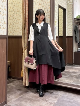 「アイテム（スカート）」を使った、白あんさん（レディース・162cm・20代）の夏コーディネート