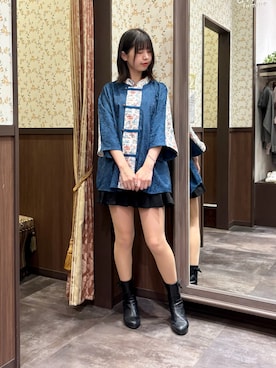 「アイテム（タンクトップ）」を使った、白あんさん（レディース・162cm）の夏コーディネート