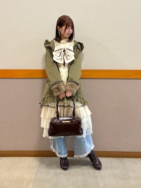 「アイテム（モッズコート）」を使った、白あんさん（レディース・162cm）の秋コーディネート