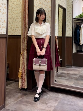 「アイテム（ソックス/靴下）」を使った、白あんさん（レディース・162cm）の夏コーディネート
