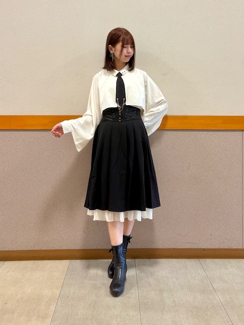 セール】レースアップハイウエストスカート（スカート）｜axes femme