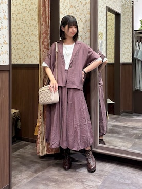 「アイテム（ブルゾン）」を使った、白あんさん（レディース・162cm）の夏コーディネート