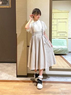 「axes femme（アクシーズファム）のアイテム（レッグウェア）」を使った、白あんさん（レディース・161cm）の夏コーディネート