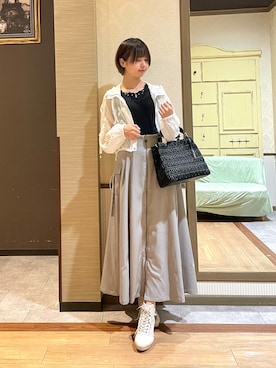 「axes femme（アクシーズファム）のアイテム（ブルゾン）」を使った、白あんさん（レディース・161cm）の秋コーディネート