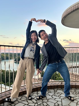 「アイテム（ストール/ショール）」を使った、MoonAesilさん（レディース・165cm）の秋コーディネート