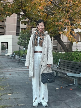 「アイテム（ベルト）」を使った、MoonAesilさん（レディース・165cm）の秋コーディネート