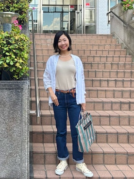 「アイテム（スニーカー）」を使った、MoonAesilさん（レディース・165cm・30代）の夏コーディネート