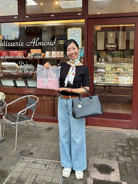 「アイテム（デニムパンツ）」を使った、MoonAesilさん（レディース・165cm・30代）の秋コーディネート