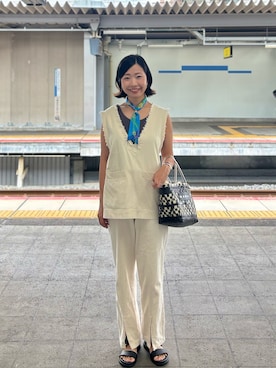 「アイテム（ファッション雑貨）」を使った、MoonAesilさん（レディース・165cm・30代）の夏コーディネート