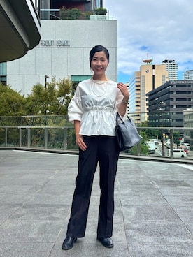 「アイテム（ストール/ショール）」を使った、MoonAesilさん（レディース・165cm）の秋コーディネート