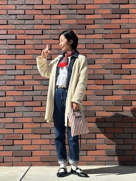 「MARNI（マルニ）のアイテム」を使った、MoonAesilさん（レディース・165cm）の冬コーディネート