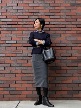 「FURLA（フルラ）のアイテム」を使った、MoonAesilさん（レディース・165cm）の春コーディネート