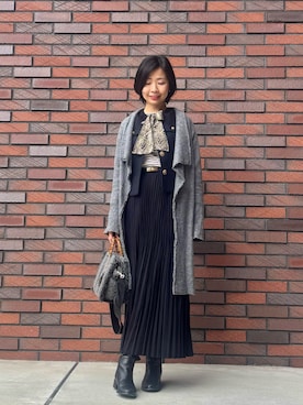 「ETVOS（エトヴォス）のアイテム」を使った、MoonAesilさん（レディース・165cm）の冬コーディネート