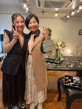 「no brand（ノーブランド）のアイテム（トップス）」を使った、MoonAesilさん（レディース・165cm）の春コーディネート