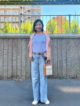 「アイテム（デニムパンツ）」を使った、MoonAesilさん（レディース・165cm・30代）の秋コーディネート