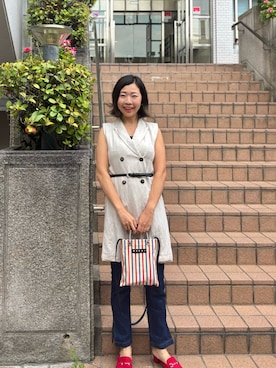 「アイテム（ファッション雑貨）」を使った、MoonAesilさん（レディース・165cm・30代）の夏コーディネート