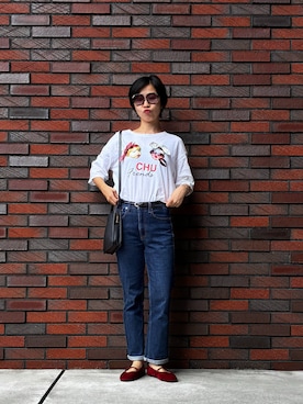「LONGCHAMP（ロンシャン）のアイテム（バッグ）」を使った、MoonAesilさん（レディース・165cm）の秋コーディネート