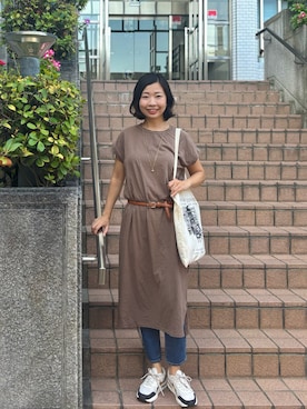 「アイテム（エコバッグ/サブバッグ）」を使った、MoonAesilさん（レディース・165cm）の夏コーディネート